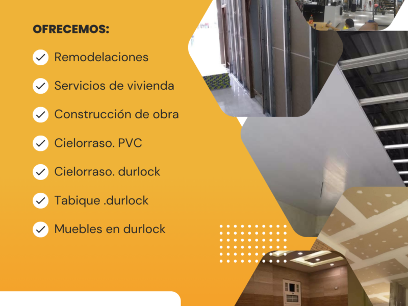 Trabajos en el área de la construcción en seco.