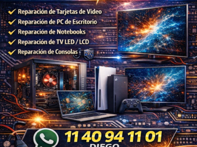Reparacion y mantenimiento de equipos electrónicos.