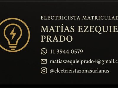 Electricista profesional, albañil y plomero.