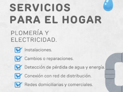 Servicio de mantenimiento de electricidad y plomería
