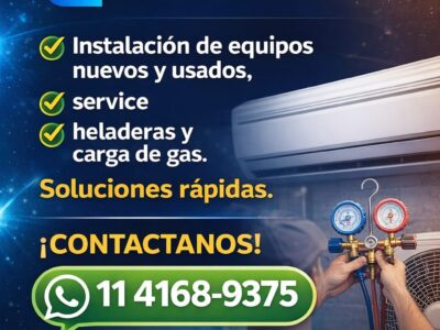 Instalación de aires acondicionados y heladeras