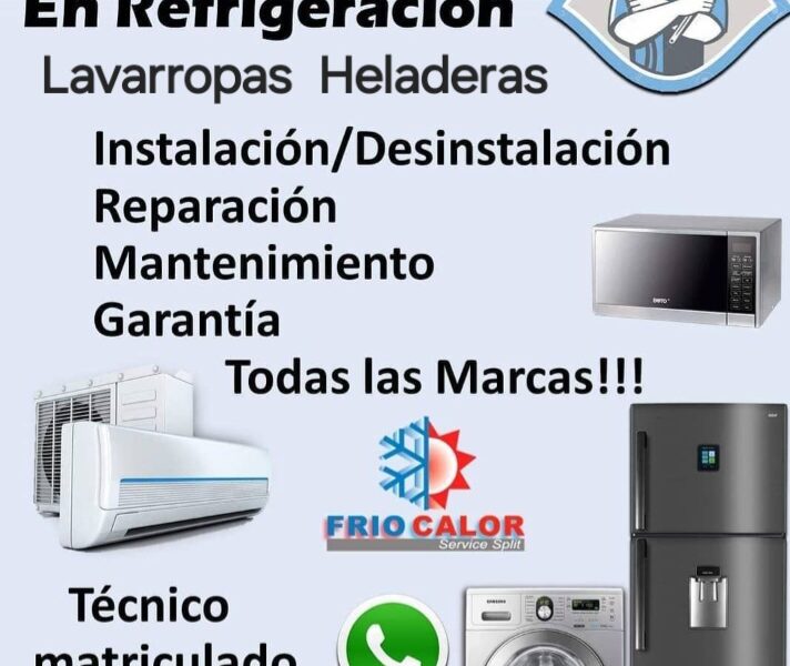 Servicio técnico Lavarropas, aire y heladeras