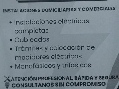 Todo tipo de trabajos eléctricos.
