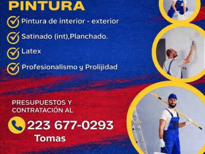 "¡Renová tu casa 2026 con un toque de color y calidad! 🎨🏠 En Tomas Pintura, nos especializamos en pintura y albañilería en Mar del Plata. Nuestro objetivo es brindarte un servicio profesional y personalizado para que tu hogar luzca como nuevo. 💡 Servici