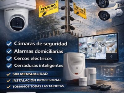 Cámaras de seguridad alarmas cercos eléctricos y mas