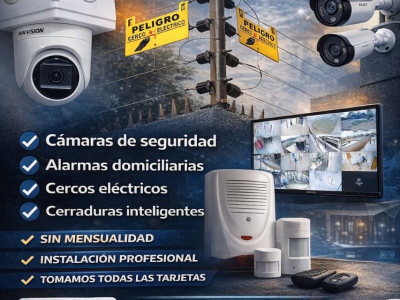 Cámaras de seguridad alarmas cercos eléctricos y mas