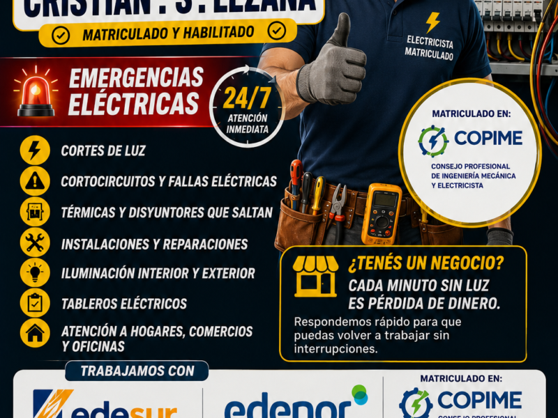 ELECTRICISTA MATRICULADO